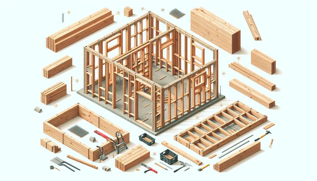 Étape par étape : la construction mur ossature bois expliquée
